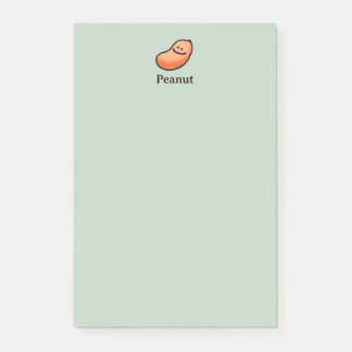 Bloco De Notas Ilustração Tipográfica de Amendoim Fofo e Kawaii