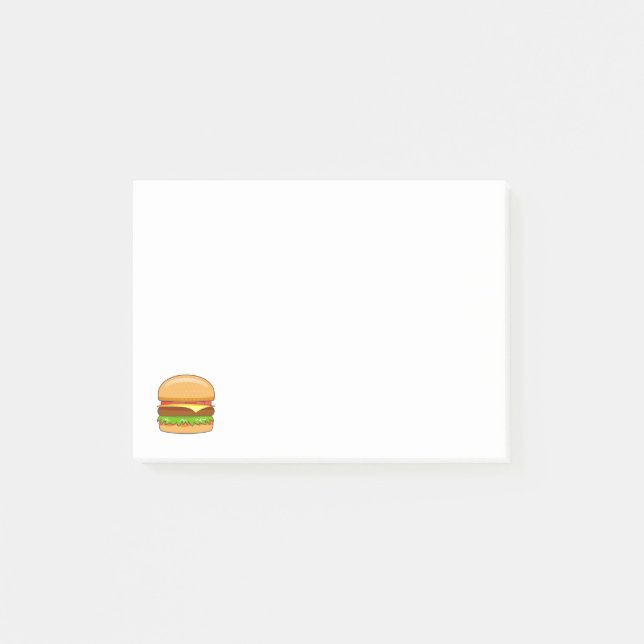 Bloco De Notas Ilustração Vetorial de Hambúrguer (Frente)