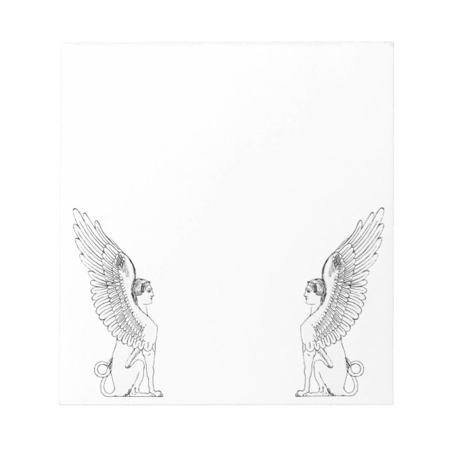 Bloco De Notas Ilustração Vintage Sphinx (Frente)
