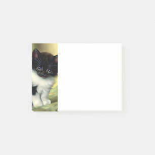 Bloco De Notas Ilustração Vintage Tuxedo Kitten