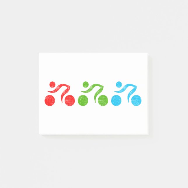 Bloco De Notas Ilustrador de bicicleta divertida (Frente)
