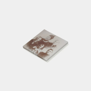 Bloco De Notas Imagem B&W de Foto de Colagem da Família Antica