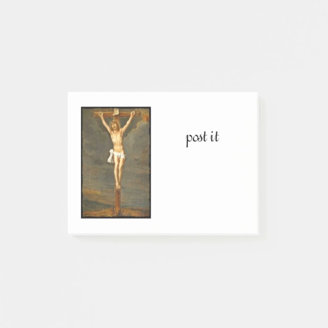 Bloco De Notas Imagem de Crucificação Vintage (Frente)