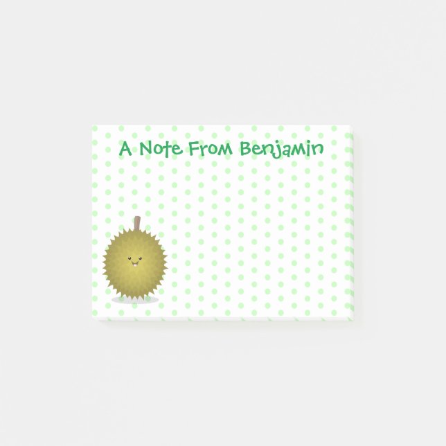 Bloco De Notas Imagem de desenhos animados bonitos e felizes em D (Frente)