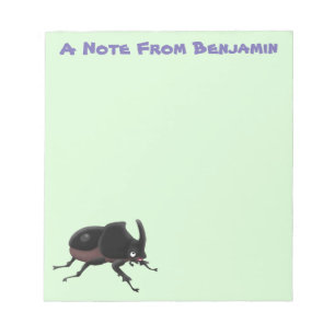 Bloco De Notas Imagem de desenhos animados do escaravelho do rino