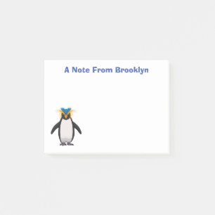 Bloco De Notas Imagem do desenho animado de pinguim macarrão-bran