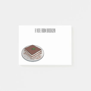 Bloco De Notas Imagem do desenho do bolo Tiramisu