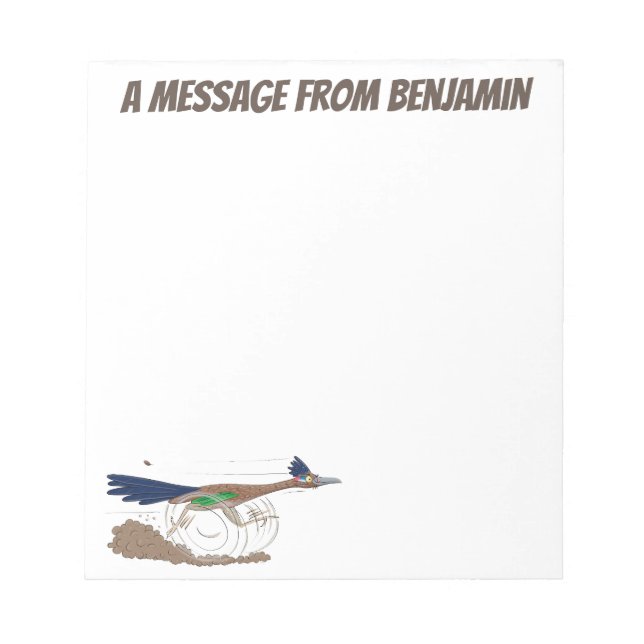 Bloco De Notas Imagem engraçada de desenho animado de pássaros do (Frente)