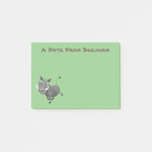Bloco De Notas Imagem engraçada de desenho animado de porco-branc
