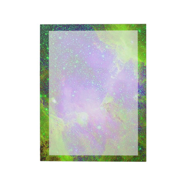 Bloco De Notas Imagem espacial Imaginária Galáxia Nebula, (Invertido)