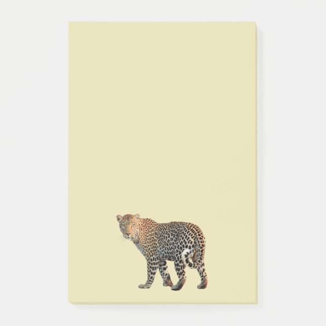 Bloco De Notas Imagem Leopardo Bonita e Superficial (Frente)