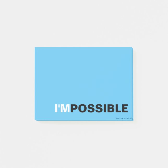 BLOCO DE NOTAS I'MPOSSIBLE (Frente)