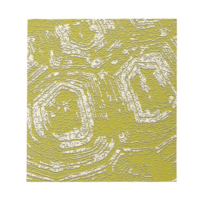 Bloco De Notas Impressão abstrata de Casca de Tartaruga Mostarda  (Frente)