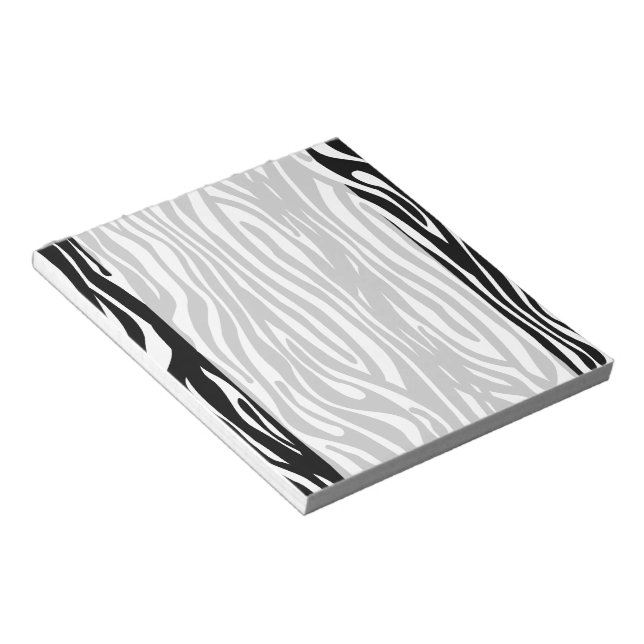 Bloco De Notas Impressão animal em branco e preto (Inclinado)