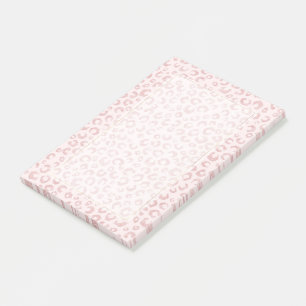 Bloco De Notas Impressão Animal Leopard Glitter Dourada Elegante