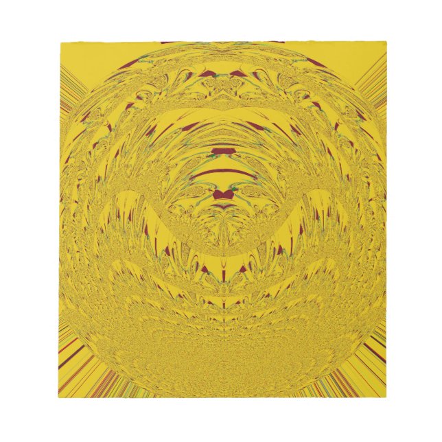 Bloco De Notas Impressão de Arte de Leão ouro (Frente)