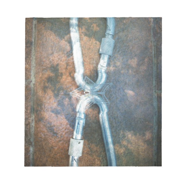 Bloco De Notas Impressão de Artes de Carabiners Vinculados (Frente)