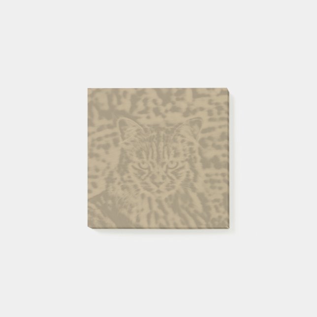 Bloco De Notas Impressão de leopardo de gato 3 x 3 (Frente)