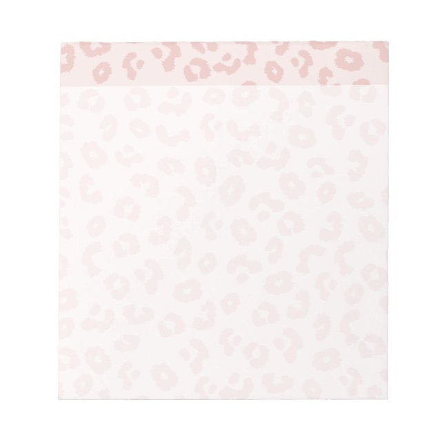 Bloco De Notas Impressão de leopardo rosa (Frente)