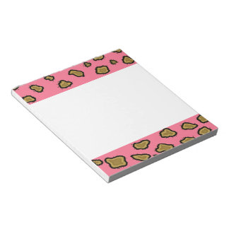 Bloco De Notas Impressão de leopardo rosa