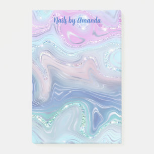 Bloco De Notas Impressão de Na moda de Aquarela Moderna Monograma