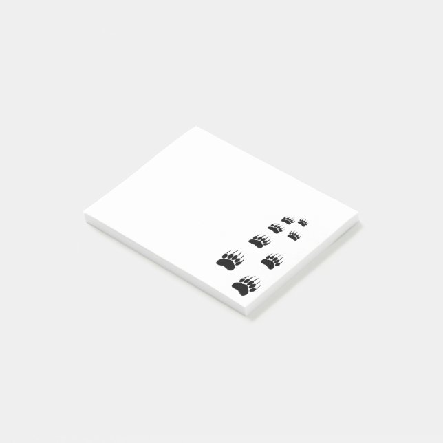 Bloco De Notas Impressão de Pata de Urso (Inclinado)