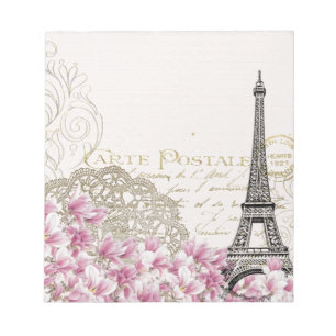 Bloco De Notas impressão de torre Vintage Paris Eiffel