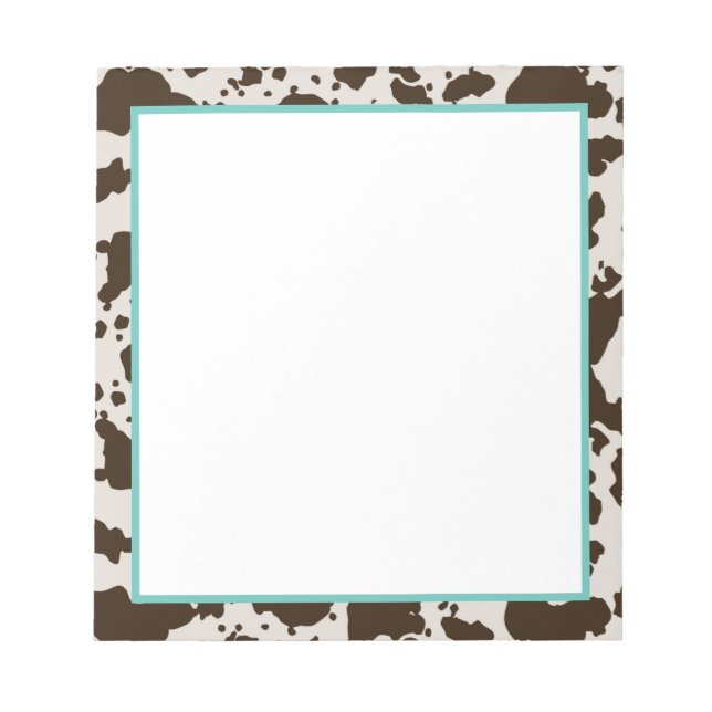 Bloco De Notas Impressão de vaca (Frente)