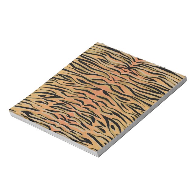 Bloco De Notas Impressão em na moda Black Dourado Tigre Animal (Invertido)