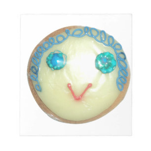 Bloco De Notas Impressão/Gráfico de Cabelo Azul Emoji Art