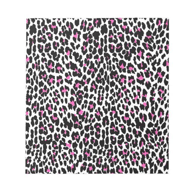 Bloco De Notas impressão-leopardo rosa (Frente)