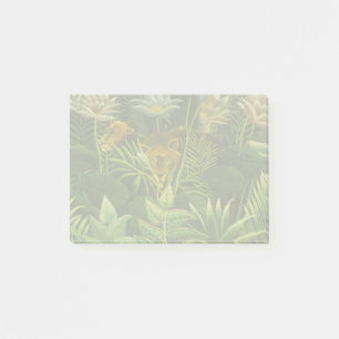 Bloco De Notas Impressão Vintage de Leão na Selva Tropical de Hen