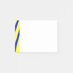 Bloco De Notas Impressão Zebra (Amarelo e Azul)
