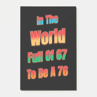 Bloco De Notas In The World Full of 67 to Be A 76
