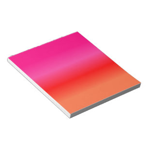 Bloco De Notas Inclinação cor-de-rosa, vermelho e alaranjado