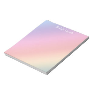Bloco De Notas Inclinação Pastel com (ou sem) nome