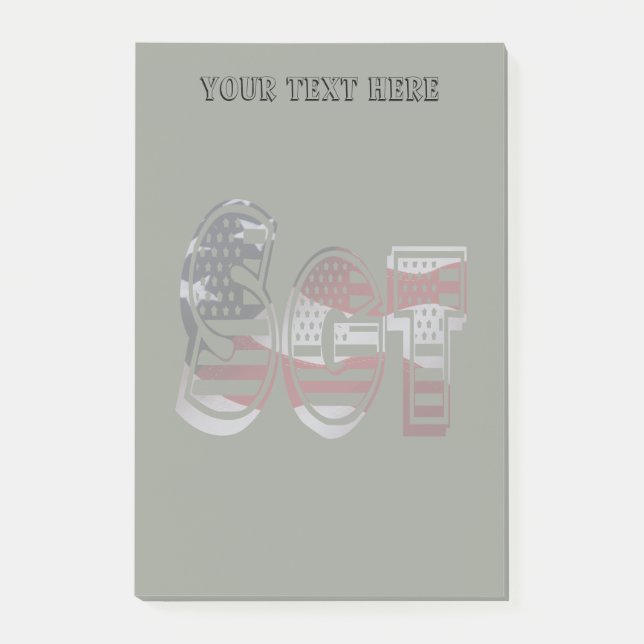 Bloco De Notas Incrível Único Militar Patriótico (Frente)