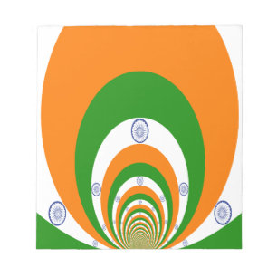 Bloco De Notas Índia Flag Kaleidoscope: Unidade sem fim e Patriot