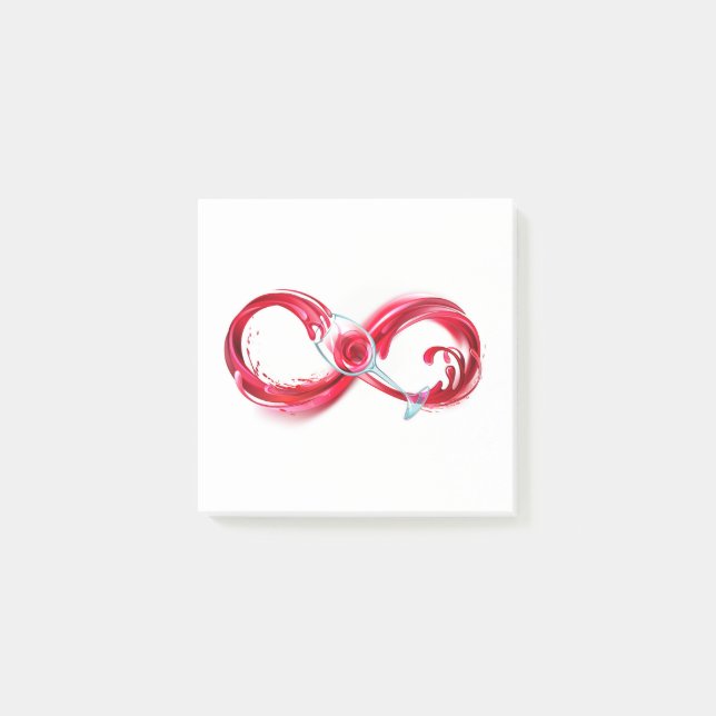 Bloco De Notas Infinidade com vinho tinto (Frente)