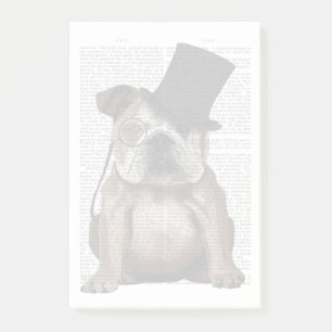 Bloco De Notas Inglês Bulldog, Formal Hound e Hat