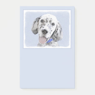 Bloco De Notas Inglês Setter Blue Belton pintando arte canina