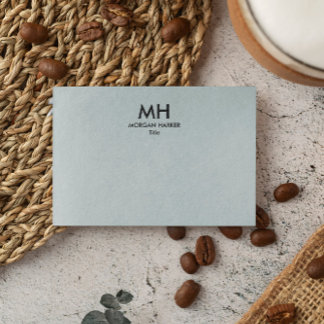 Bloco De Notas Iniciais de limpeza mínima de Cinza prateada