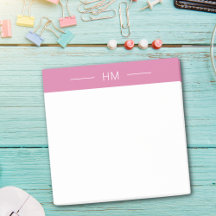 Iniciais de Monograma Rosa Moderno