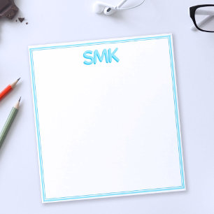 Bloco De Notas Iniciais de Sombra de Tendência do Monograma Moder