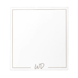 Bloco De Notas Iniciais Neutrais Modernos Mínimos Monogramas