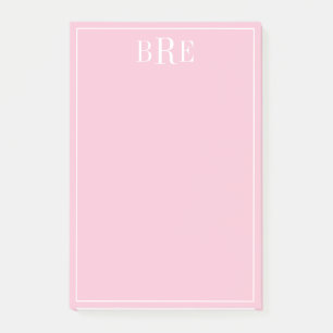 Bloco De Notas Iniciais Rosa