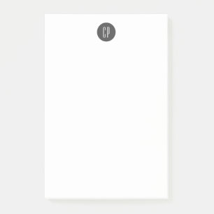 Bloco De Notas Iniciais Simples Simples Simples Monogramas Modern