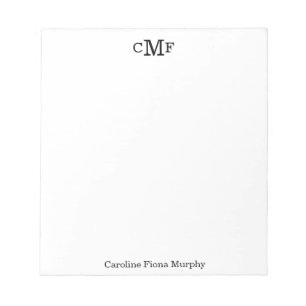 Bloco De Notas Inicial básica moderna elegante simples de 3