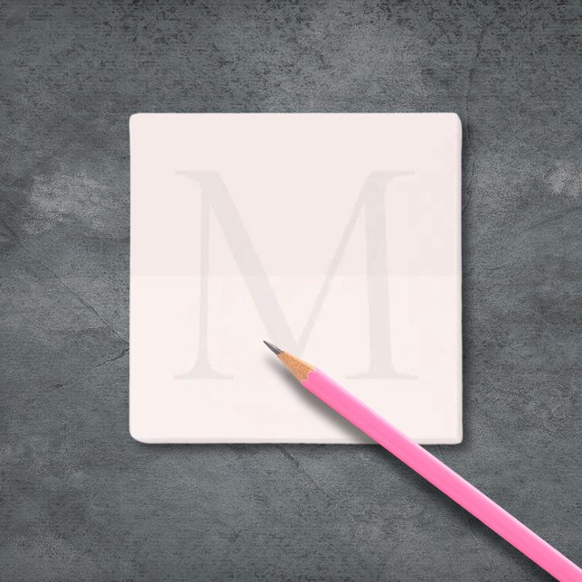 Bloco De Notas Inicial Monograma Rosa Claro (Criador carregado)