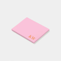 Iniciales Personalizadas de Monograma Laranja Rosa